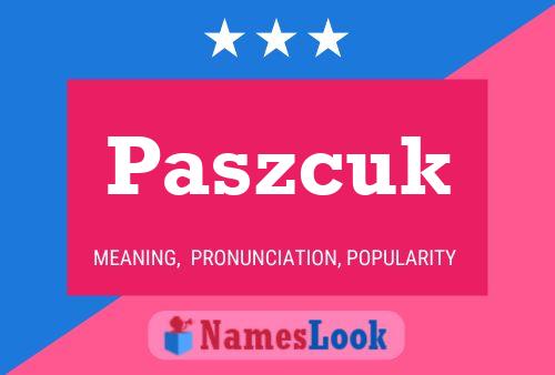 ملصق اسم Paszcuk