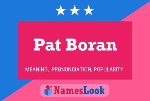 ملصق اسم Pat Boran