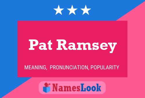 ملصق اسم Pat Ramsey