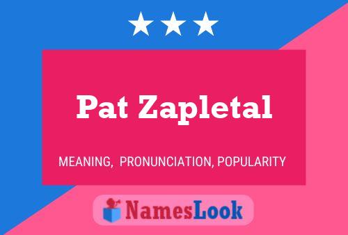 ملصق اسم Pat Zapletal