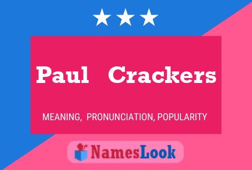 ملصق اسم Paul   Crackers