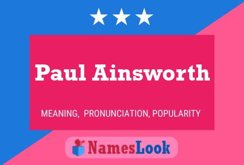 ملصق اسم Paul Ainsworth