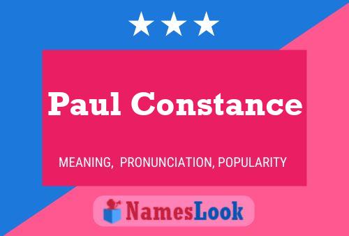 ملصق اسم Paul Constance