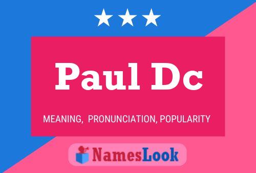 ملصق اسم Paul Dc