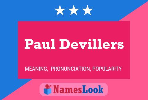 ملصق اسم Paul Devillers