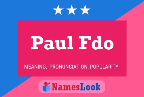 ملصق اسم Paul Fdo