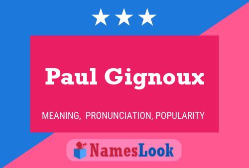 ملصق اسم Paul Gignoux