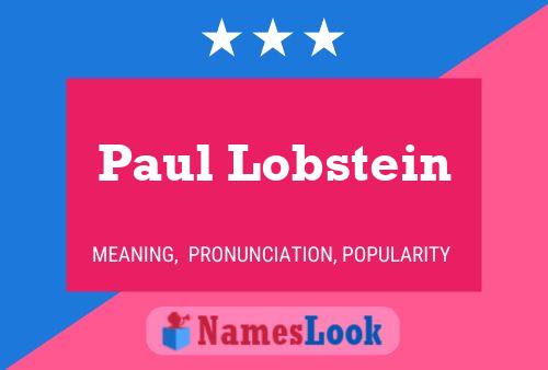 ملصق اسم Paul Lobstein