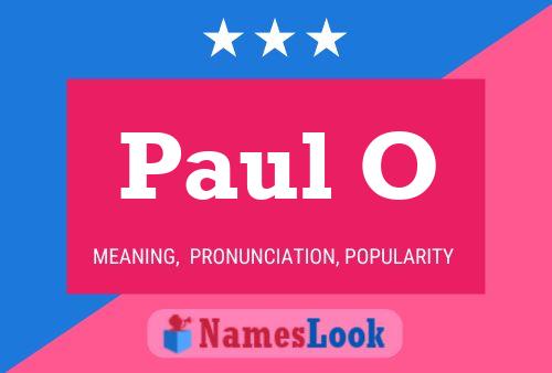 ملصق اسم Paul O