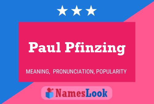 ملصق اسم Paul Pfinzing