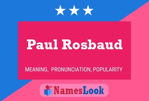 ملصق اسم Paul Rosbaud