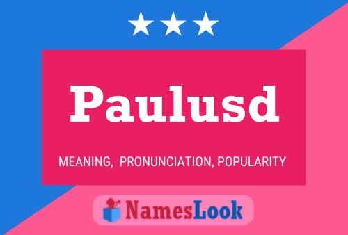 ملصق اسم Paulusd