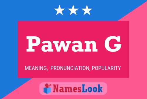 ملصق اسم Pawan G