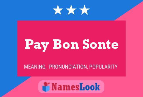 ملصق اسم Pay Bon Sonte