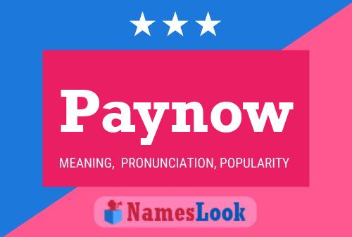 ملصق اسم Paynow