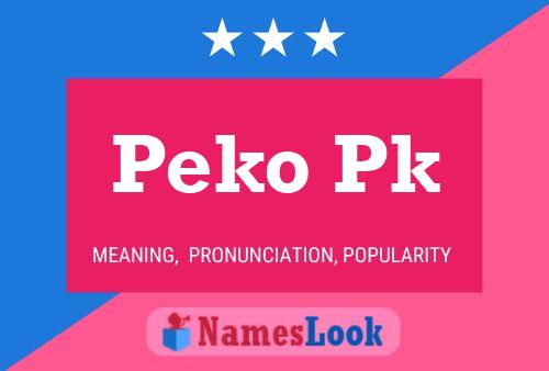 ملصق اسم Peko Pk