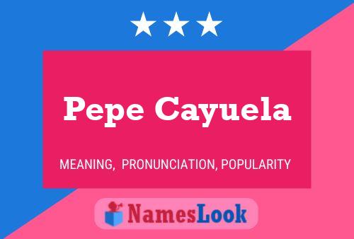 ملصق اسم Pepe Cayuela