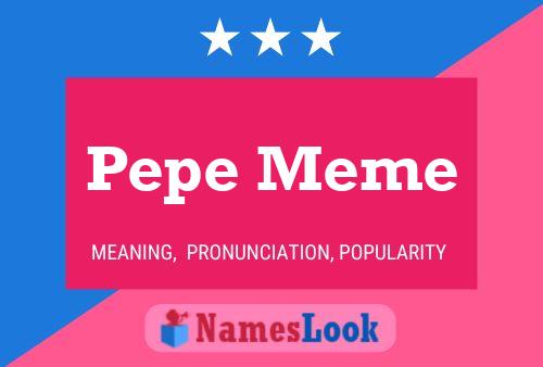 ملصق اسم Pepe Meme