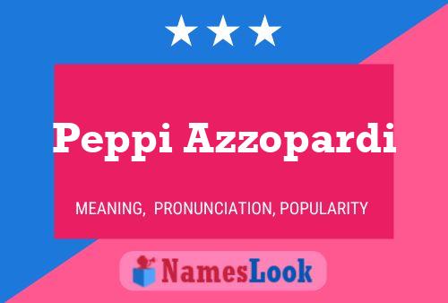 ملصق اسم Peppi Azzopardi