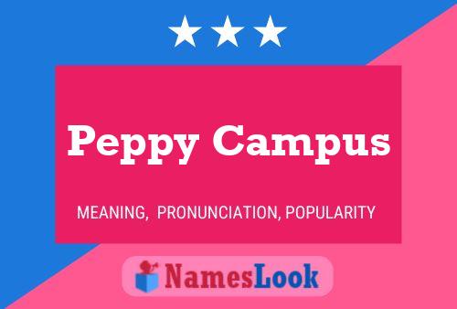 ملصق اسم Peppy Campus