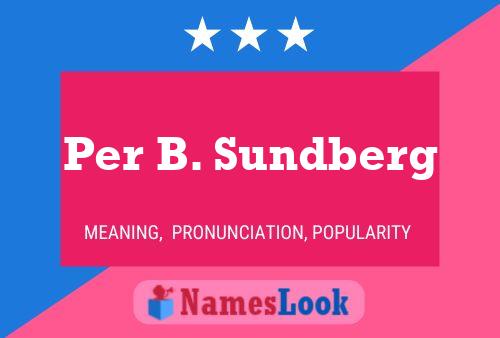 ملصق اسم Per B. Sundberg