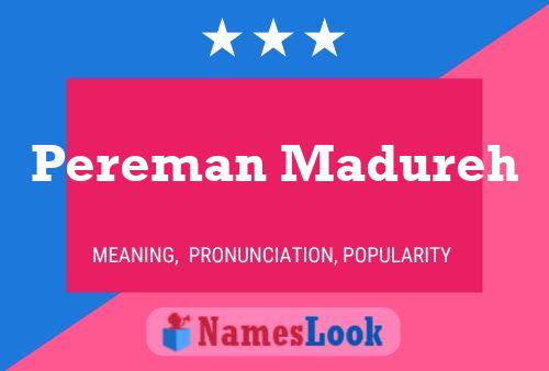 ملصق اسم Pereman Madureh