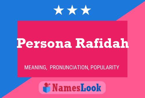 ملصق اسم Persona Rafidah