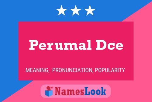 ملصق اسم Perumal Dce