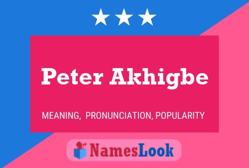 ملصق اسم Peter Akhigbe