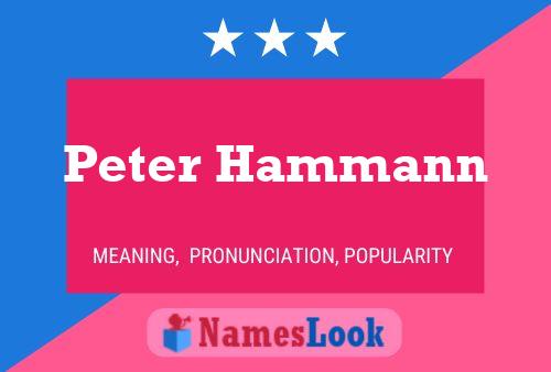 ملصق اسم Peter Hammann