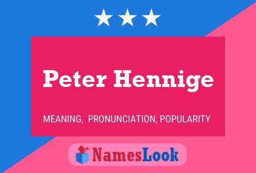 ملصق اسم Peter Hennige