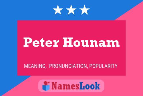 ملصق اسم Peter Hounam