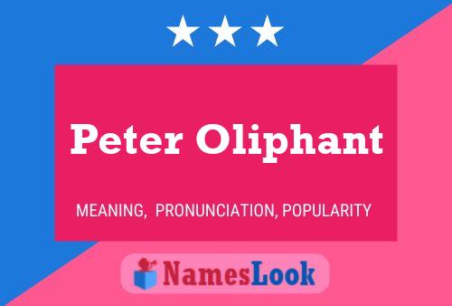 ملصق اسم Peter Oliphant