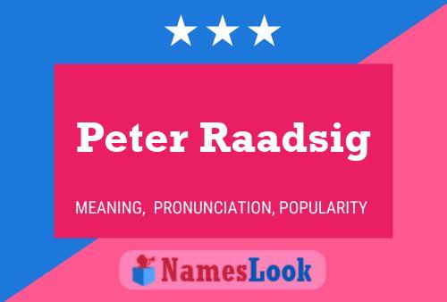 ملصق اسم Peter Raadsig