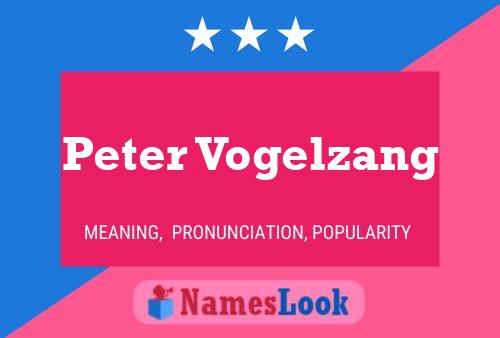 ملصق اسم Peter Vogelzang