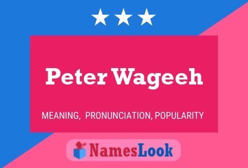 ملصق اسم Peter Wageeh