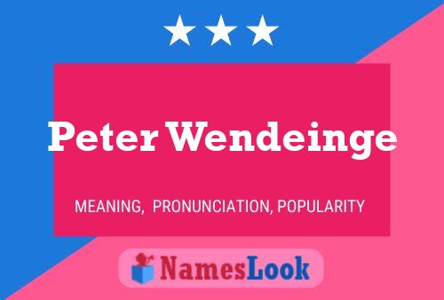 ملصق اسم Peter Wendeinge