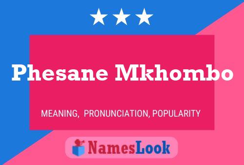 ملصق اسم Phesane Mkhombo