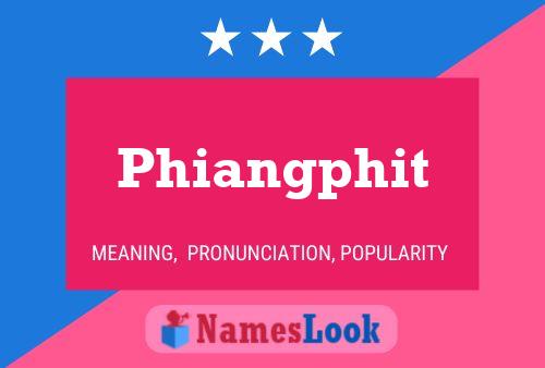 ملصق اسم Phiangphit