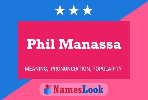 ملصق اسم Phil Manassa