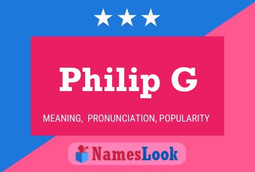 ملصق اسم Philip G