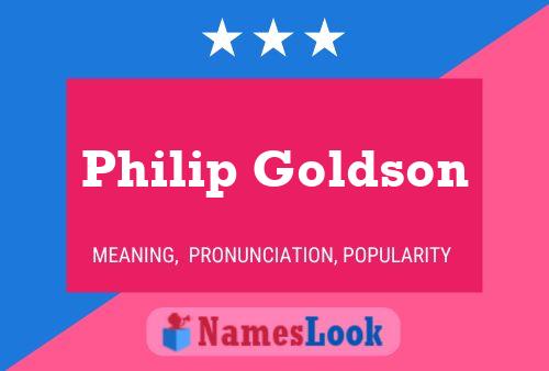 ملصق اسم Philip Goldson