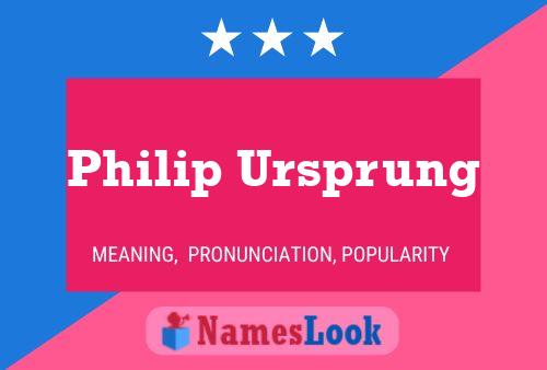 ملصق اسم Philip Ursprung