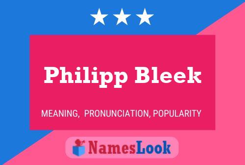 ملصق اسم Philipp Bleek