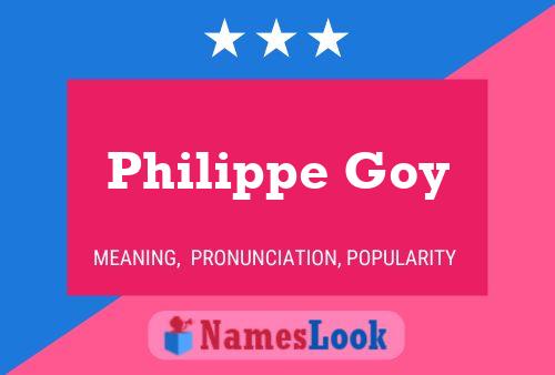 ملصق اسم Philippe Goy