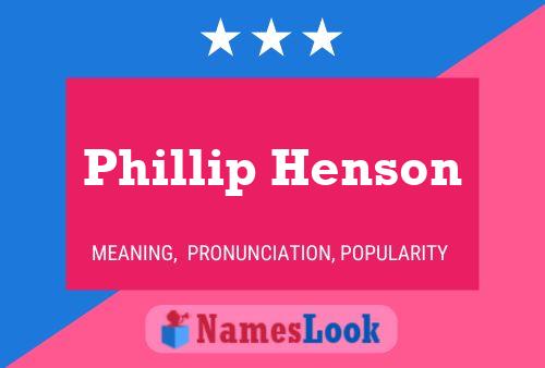 ملصق اسم Phillip Henson