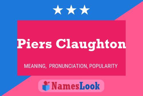 ملصق اسم Piers Claughton