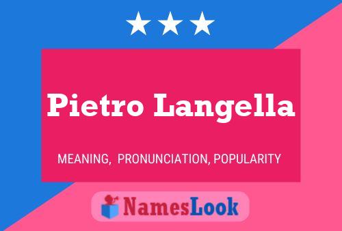 ملصق اسم Pietro Langella