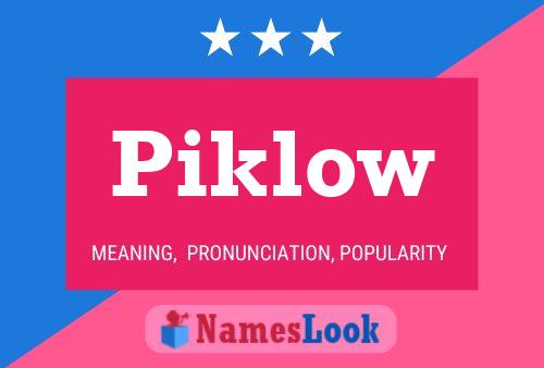 ملصق اسم Piklow