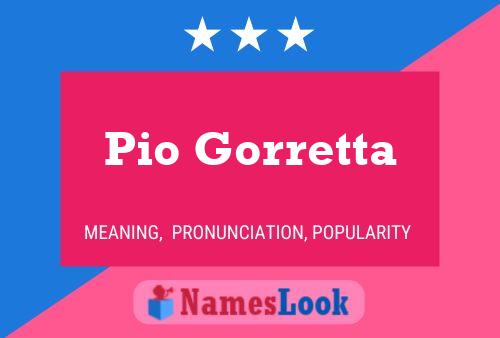 ملصق اسم Pio Gorretta